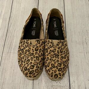 TOMS Leopard Print Slip-On Shoes